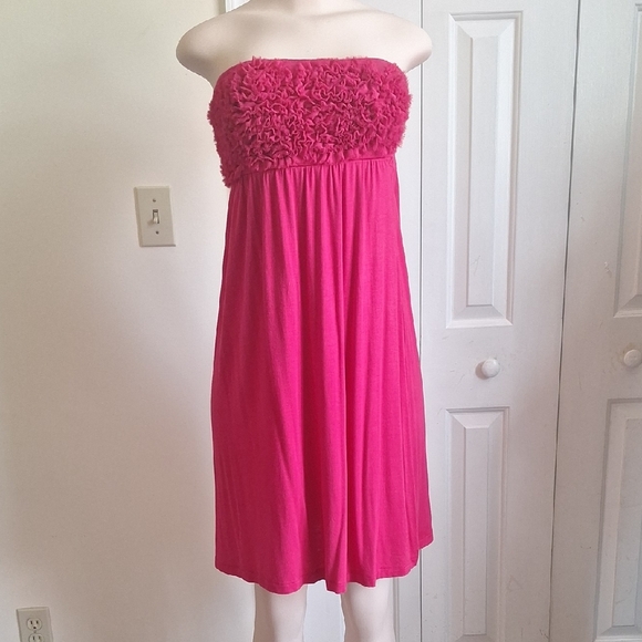 a.n.a Pink Strapless Dress, Size M - Picture 1 of 8